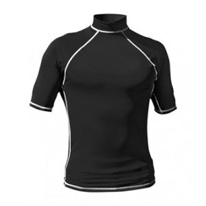 The Original Watermen Poly Rashguard Short Sleeve Black