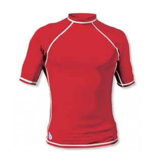 The Original Watermen Poly Rashguard Short Sleeve Red